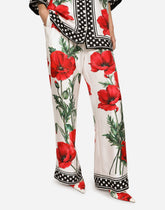Poppy-print twill pajama pants -  | Dolce &amp; Gabbana