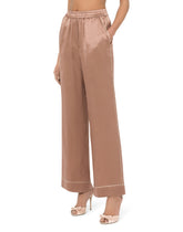 Satin pajama pants with piping -  | Dolce &amp; Gabbana