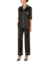 Satin pajama pants with piping -  | Dolce &amp; Gabbana