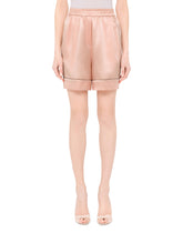 Satin shorts with piping -  | Dolce &amp; Gabbana