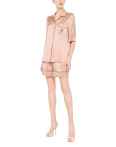 Satin shorts with piping -  | Dolce &amp; Gabbana