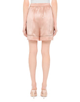 Satin shorts with piping -  | Dolce &amp; Gabbana