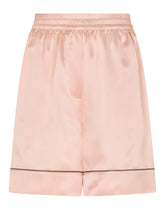 Satin shorts with piping -  | Dolce &amp; Gabbana