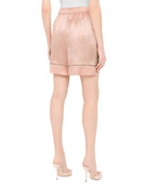 Satin shorts with piping -  | Dolce &amp; Gabbana