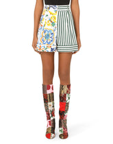 Patchwork piqué and drill shorts -  | Dolce &amp; Gabbana
