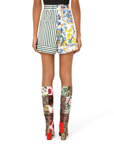 Patchwork piqué and drill shorts -  | Dolce &amp; Gabbana