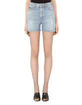 Light blue stretch denim shorts -  | Dolce &amp; Gabbana