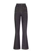 Flared jeans with tobacco-colored stitching -  | Dolce &amp; Gabbana
