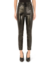 Coated cotton jeans with laces and eyelets -  | Dolce & Gabbana