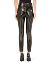 Coated cotton jeans with laces and eyelets -  | Dolce & Gabbana