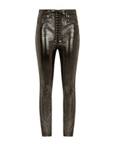Coated cotton jeans with laces and eyelets -  | Dolce & Gabbana