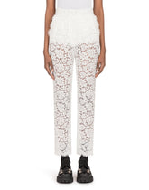 High-waisted cordonetto lace pants -  | Dolce &amp; Gabbana