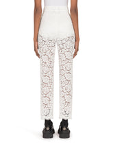 High-waisted cordonetto lace pants -  | Dolce &amp; Gabbana