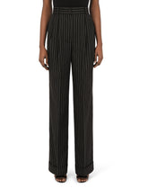 Flared pants in pinstriped wool twill -  | Dolce &amp; Gabbana