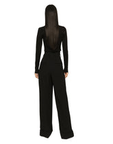 Cady fabric high-waisted flared pants -  | Dolce &amp; Gabbana
