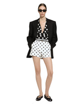 High-waisted cotton shorts with polka-dot print -  | Dolce &amp; Gabbana