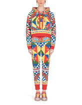 Carretto-print jersey jogging pants -  | Dolce & Gabbana