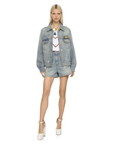 High-waisted denim shorts -  | Dolce &amp; Gabbana