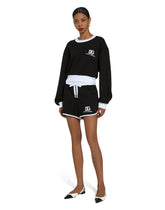 Jersey shorts with DG logo embroidery -  | Dolce &amp; Gabbana
