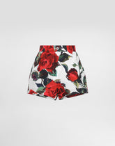 Rose-print cotton shorts -  | Dolce &amp; Gabbana