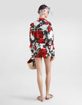 Rose-print cotton shorts -  | Dolce &amp; Gabbana