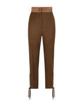 Twill pants with lacing -  | Dolce &amp; Gabbana