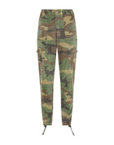 Cotton cargo pants with camouflage print -  | Dolce & Gabbana