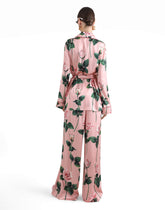 Silk pajama pants with rose print -  | Dolce &amp; Gabbana