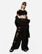 Flared jeans with ripped details -  | Dolce &amp; Gabbana