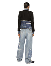 Patchwork denim jeans with ripped details -  | Dolce &amp; Gabbana