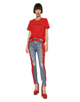 Denim jeans with lace details -  | Dolce & Gabbana