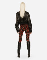 Cherry-print marquisette shaper pants -  | Dolce &amp; Gabbana