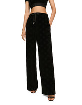 Jacquard velvet jogging pants with DG logo -  | Dolce &amp; Gabbana