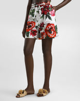 Flower-print poplin shorts -  | Dolce &amp; Gabbana