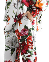 Flower-print poplin trousers -  | Dolce &amp; Gabbana
