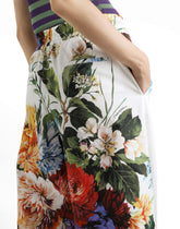 Flower bouquet-print poplin trousers -  | Dolce &amp; Gabbana