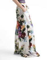 Flower bouquet-print poplin trousers -  | Dolce &amp; Gabbana