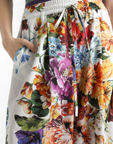 Flower bouquet-print poplin trousers -  | Dolce &amp; Gabbana