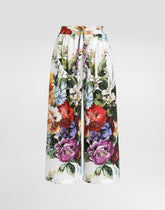 Flower bouquet-print poplin trousers -  | Dolce &amp; Gabbana
