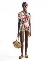 bouquet-print poplin shorts -  | Dolce &amp; Gabbana