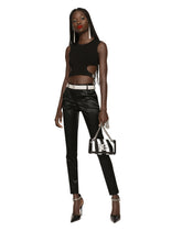 Viscose top with cut-out sides -  | Dolce & Gabbana