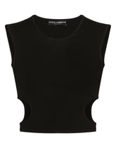 Viscose top with cut-out sides -  | Dolce & Gabbana