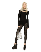 Ribbed viscose sweater with DG details -  | Dolce & Gabbana