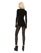 Ribbed viscose sweater with DG details -  | Dolce & Gabbana