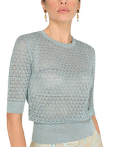 Lurex lace-stitch sweater -  | Dolce & Gabbana