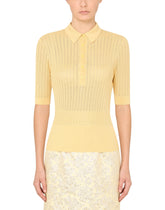 Silk lace-stitch polo shirt -  | Dolce & Gabbana