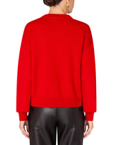 Cashmere sweater with logo intarsia -  | Dolce & Gabbana