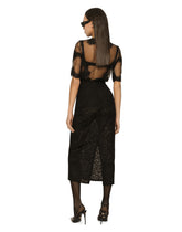 Lace-stitch calf-length skirt -  | Dolce &amp; Gabbana