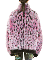 Jacquard turtle-neck sweater with neon leopard design -  | Dolce & Gabbana