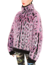 Jacquard turtle-neck sweater with neon leopard design -  | Dolce & Gabbana